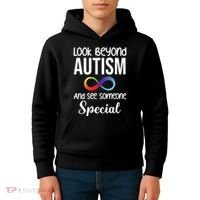 Look Beyong Autism And See Someone Special Kids Hoodie thumb 4