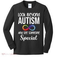 Look Beyong Autism And See Someone Special Kids Long Sleeve Shirt thumb 0