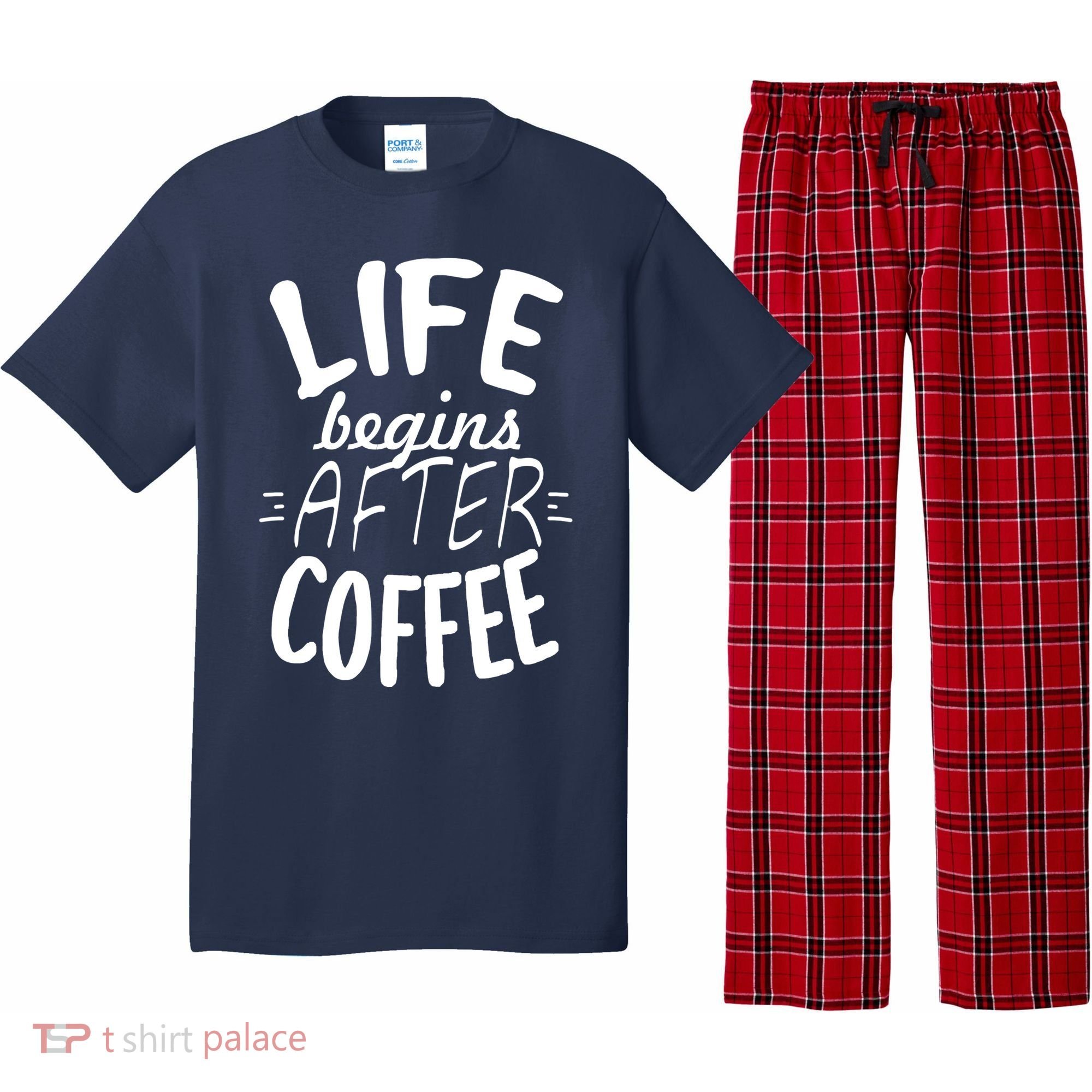Life Begins After Coffee Pajama Set