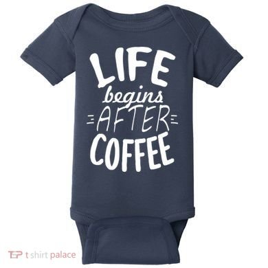 Life Begins After Coffee Baby Bodysuit