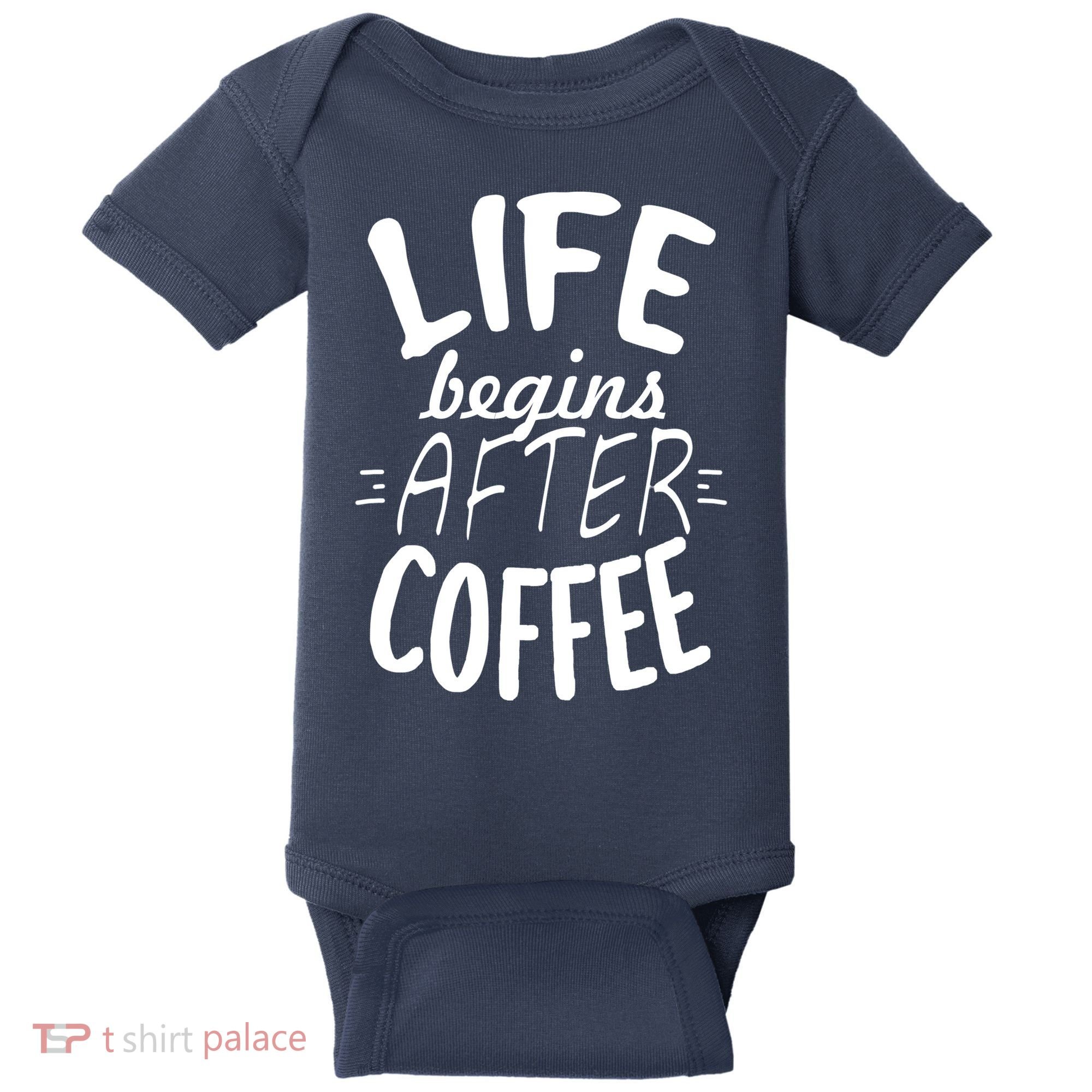 Life Begins After Coffee Baby Bodysuit