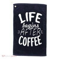 Life Begins After Coffee Golf Towel thumb 0