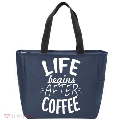 Life Begins After Coffee Tote Bag