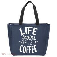 Life Begins After Coffee Tote Bag thumb 0