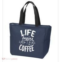 Life Begins After Coffee Tote Bag thumb 3