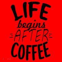 Life Begins After Coffee Santa Hat thumb 1