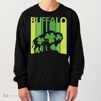 Lucky Buffalo Animal St Patrick's Day Irish Gift Women's Sweatshirt thumb 0