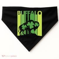 Lucky Buffalo Animal St Patrick's Day Irish Gift USA-Made Doggie Bandana thumb 0