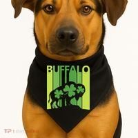 Lucky Buffalo Animal St Patrick's Day Irish Gift USA-Made Doggie Bandana thumb 1