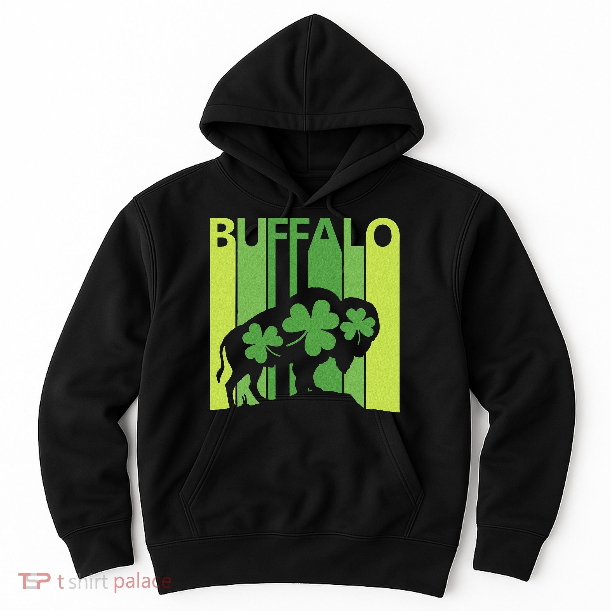 Lucky Buffalo Animal St Patrick's Day Irish Gift Hoodie