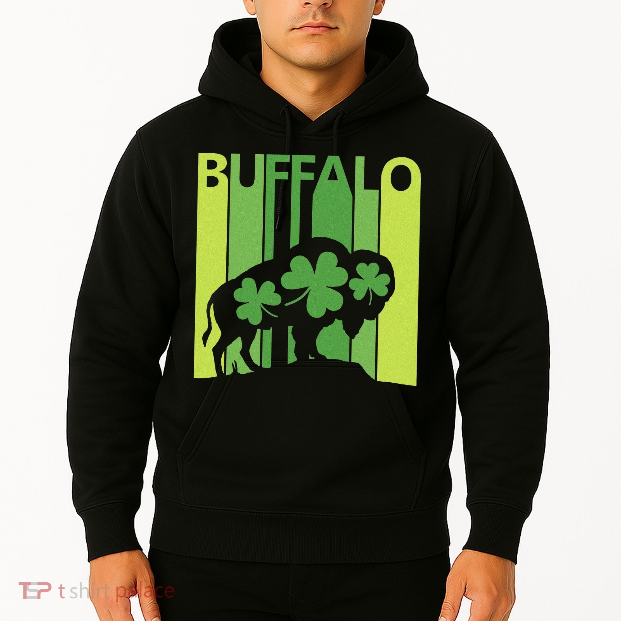 Lucky Buffalo Animal St Patrick's Day Irish Gift Hoodie