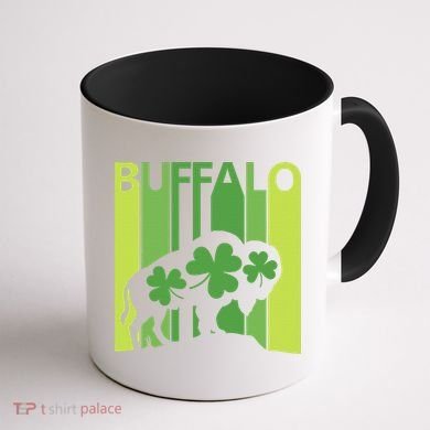 Lucky Buffalo Animal St Patrick's Day Irish Gift Coffee Mug back