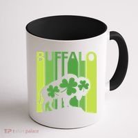 Lucky Buffalo Animal St Patrick's Day Irish Gift Coffee Mug thumb 1