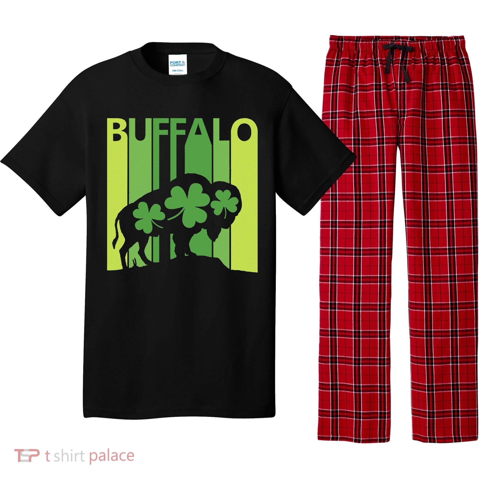 Lucky Buffalo Animal St Patrick's Day Irish Gift Pajama Set