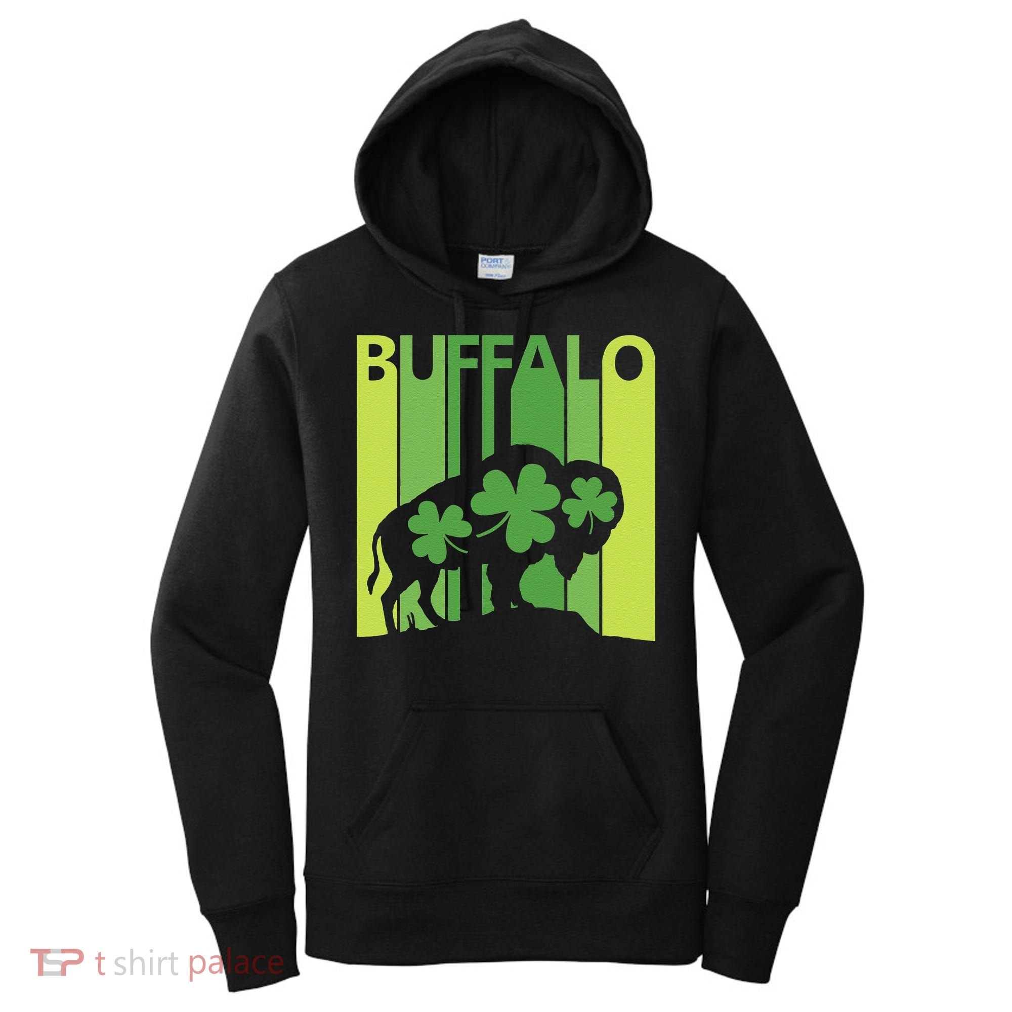 Lucky Buffalo Animal St Patrick's Day Irish Gift Women's Hoodie