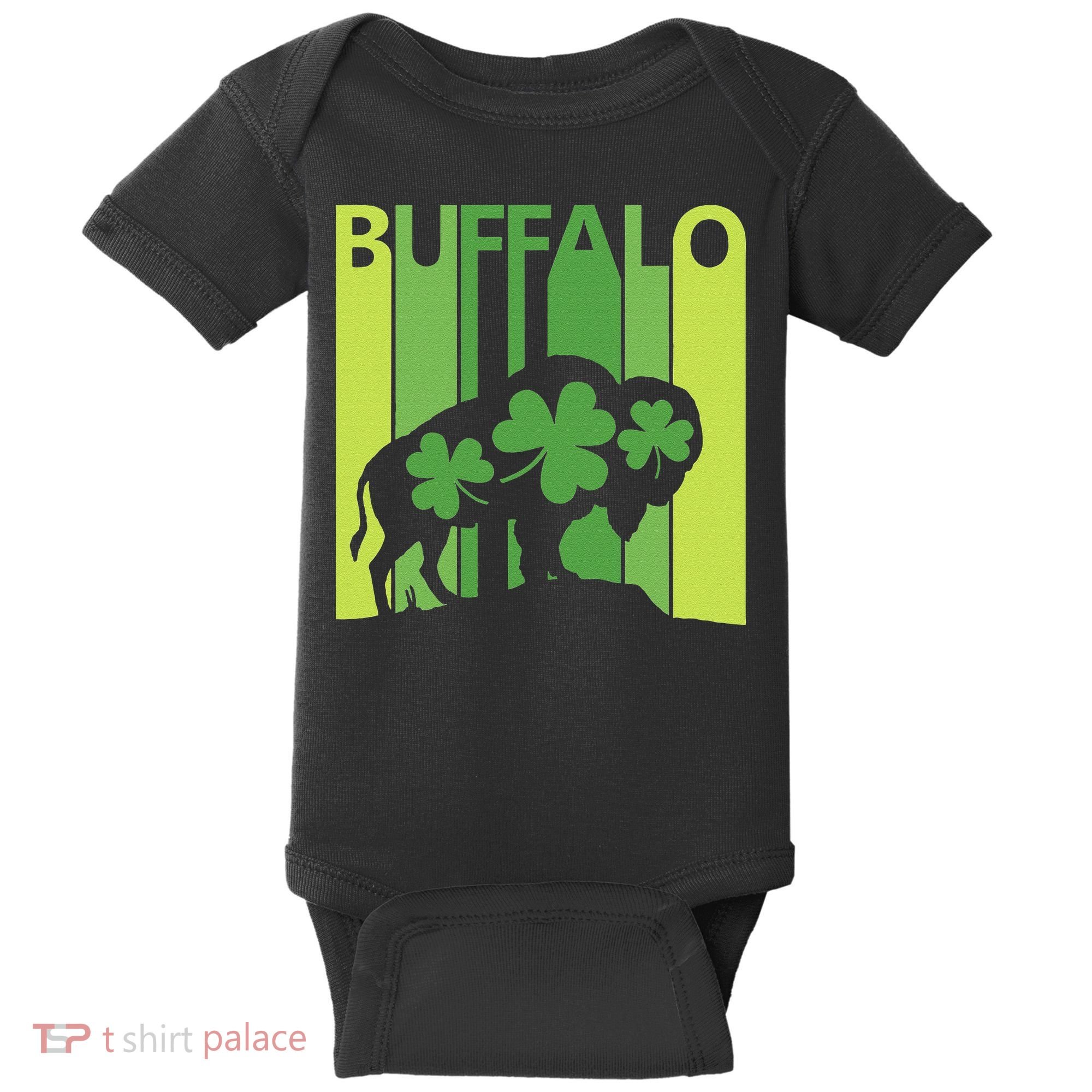 Lucky Buffalo Animal St Patrick's Day Irish Gift Baby Bodysuit
