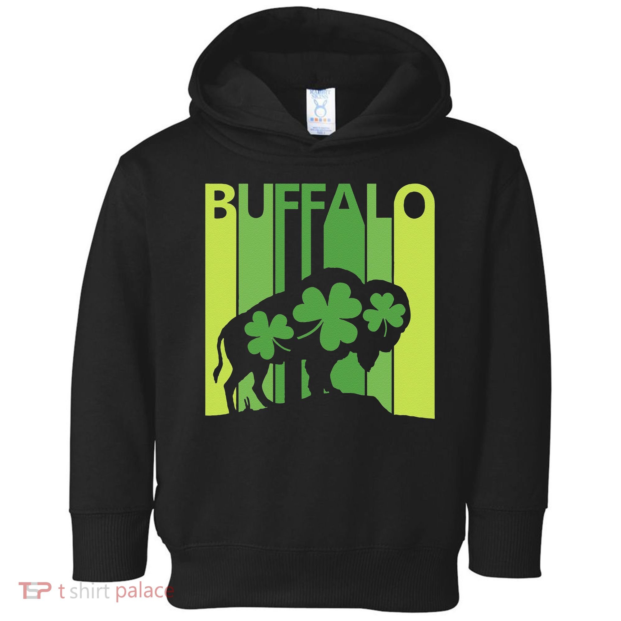 Lucky Buffalo Animal St Patrick's Day Irish Gift Toddler Hoodie