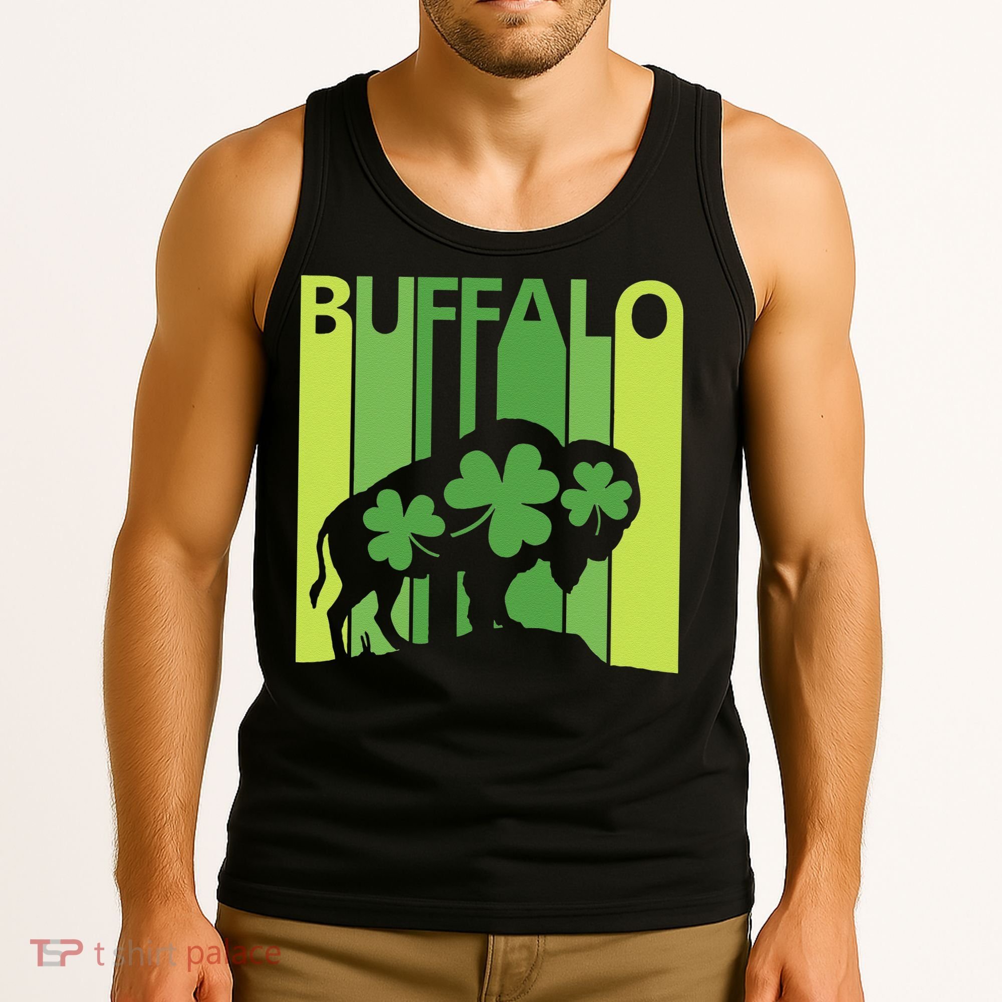 Lucky Buffalo Animal St Patrick's Day Irish Gift Tank Top