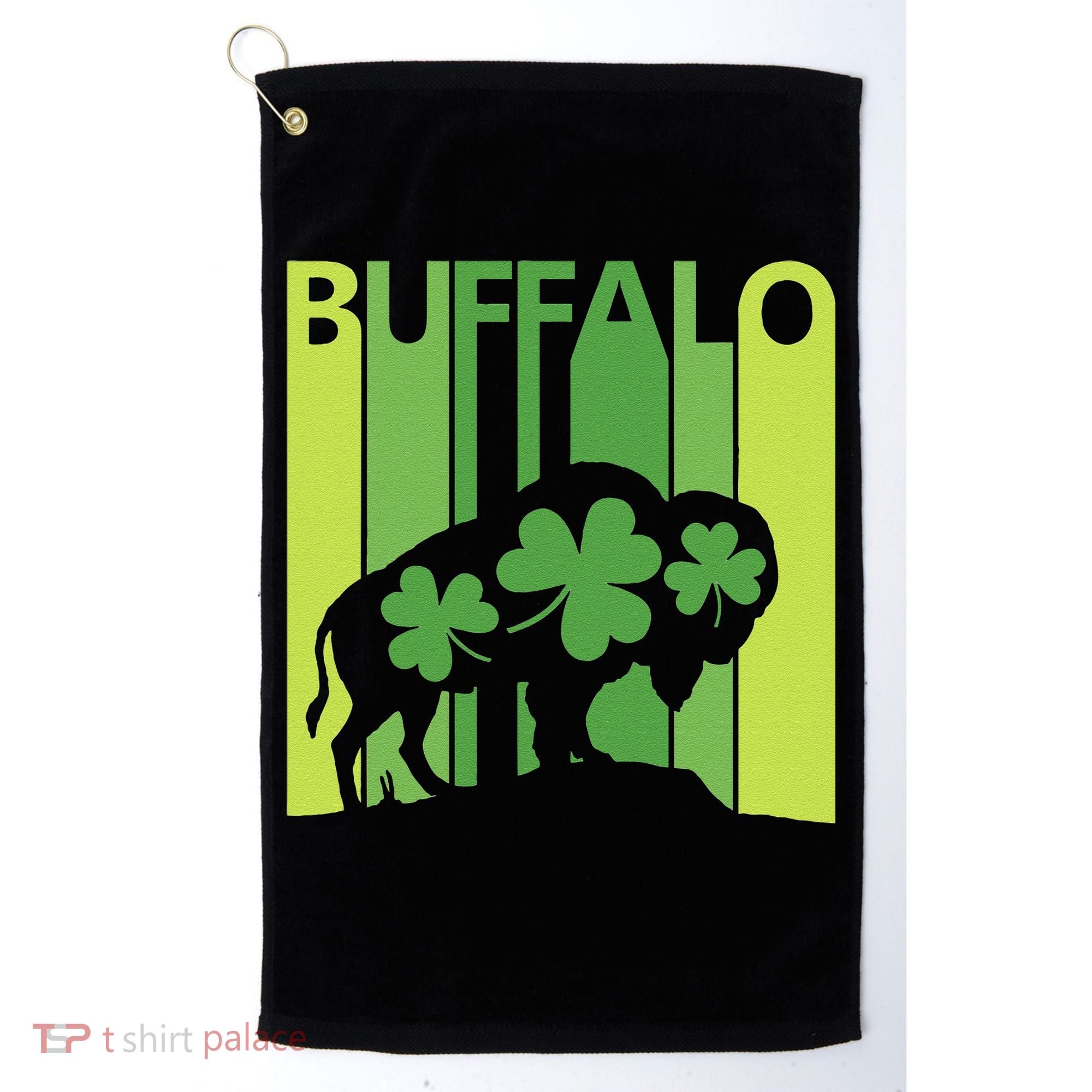 Lucky Buffalo Animal St Patrick's Day Irish Gift Golf Towel