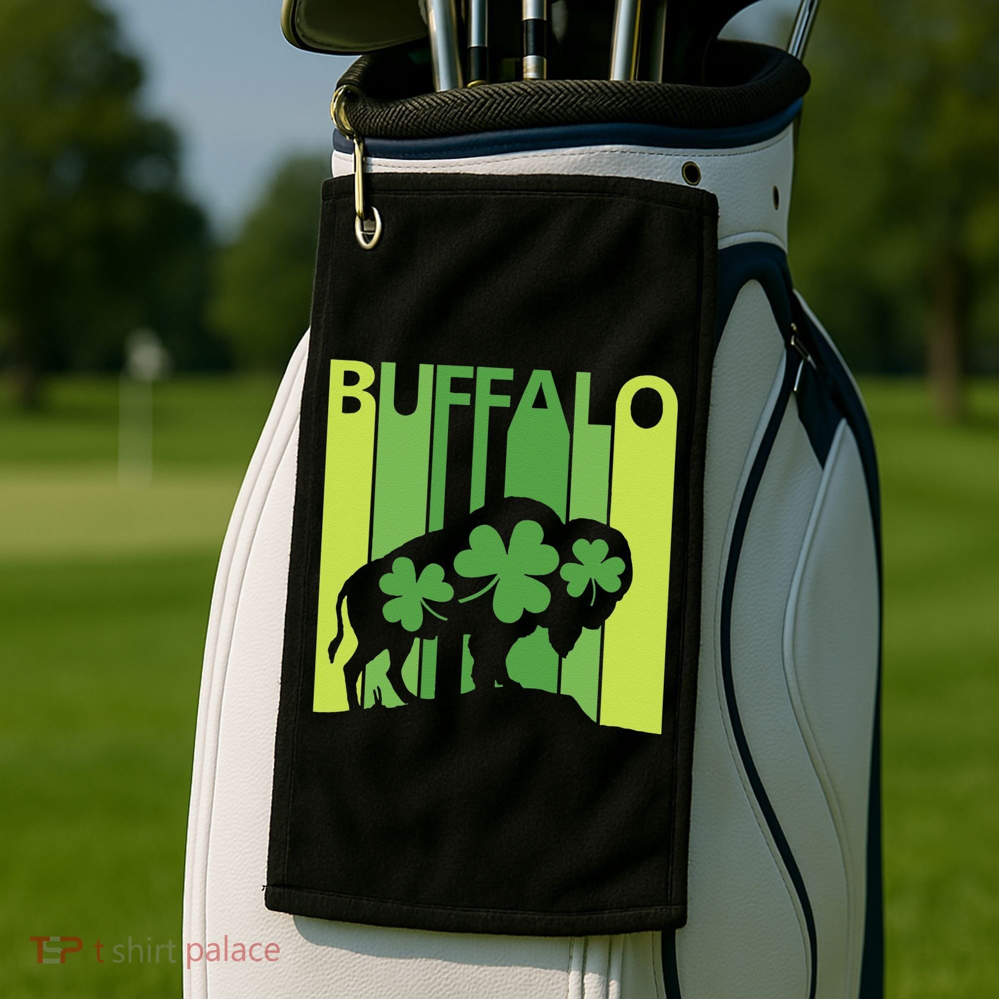 Lucky Buffalo Animal St Patrick's Day Irish Gift Golf Towel