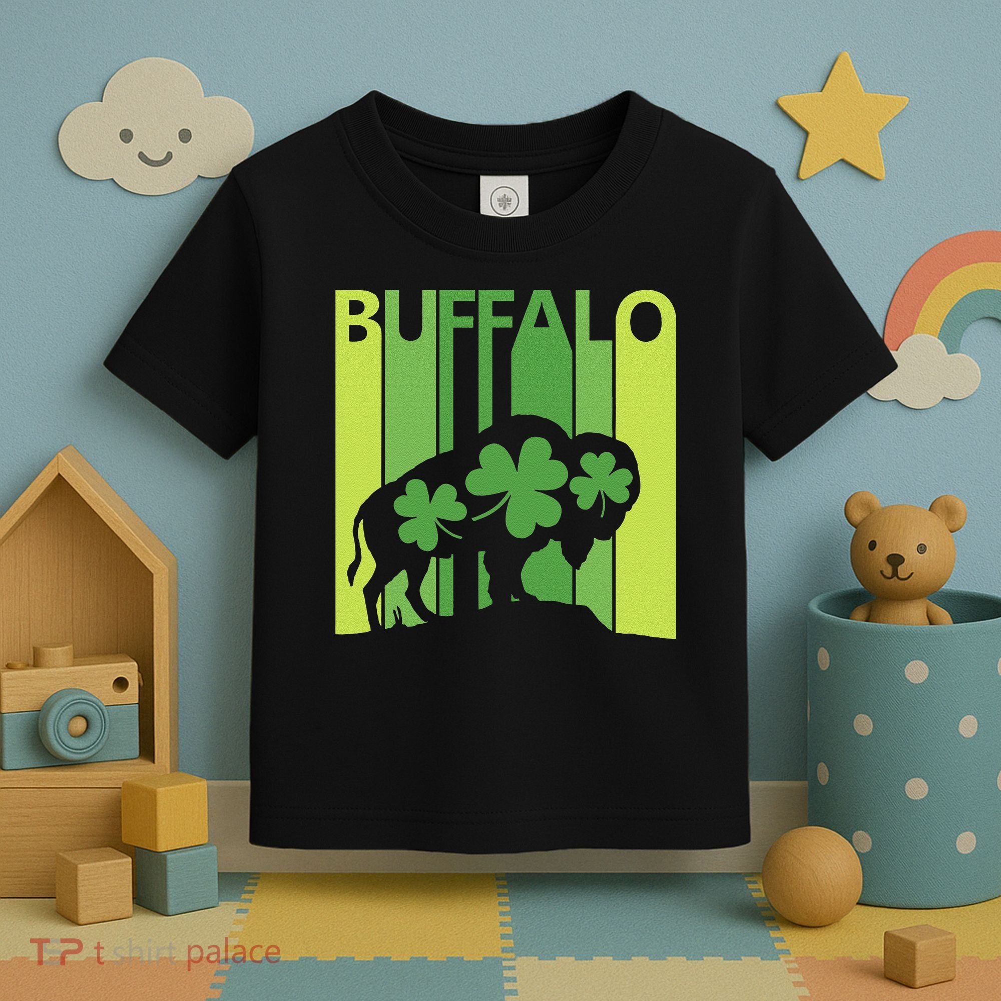 Lucky Buffalo Animal St Patrick's Day Irish Gift Toddler T-Shirt