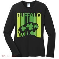 Lucky Buffalo Animal St Patrick's Day Irish Gift Women's Long Sleeve Shirt thumb 0