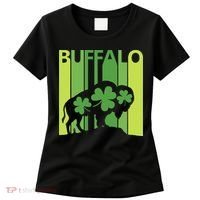 Lucky Buffalo Animal St Patrick's Day Irish Gift Women's T-Shirt thumb 0