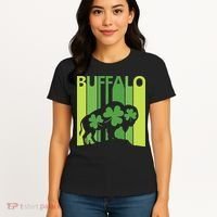 Lucky Buffalo Animal St Patrick's Day Irish Gift Women's T-Shirt thumb 4