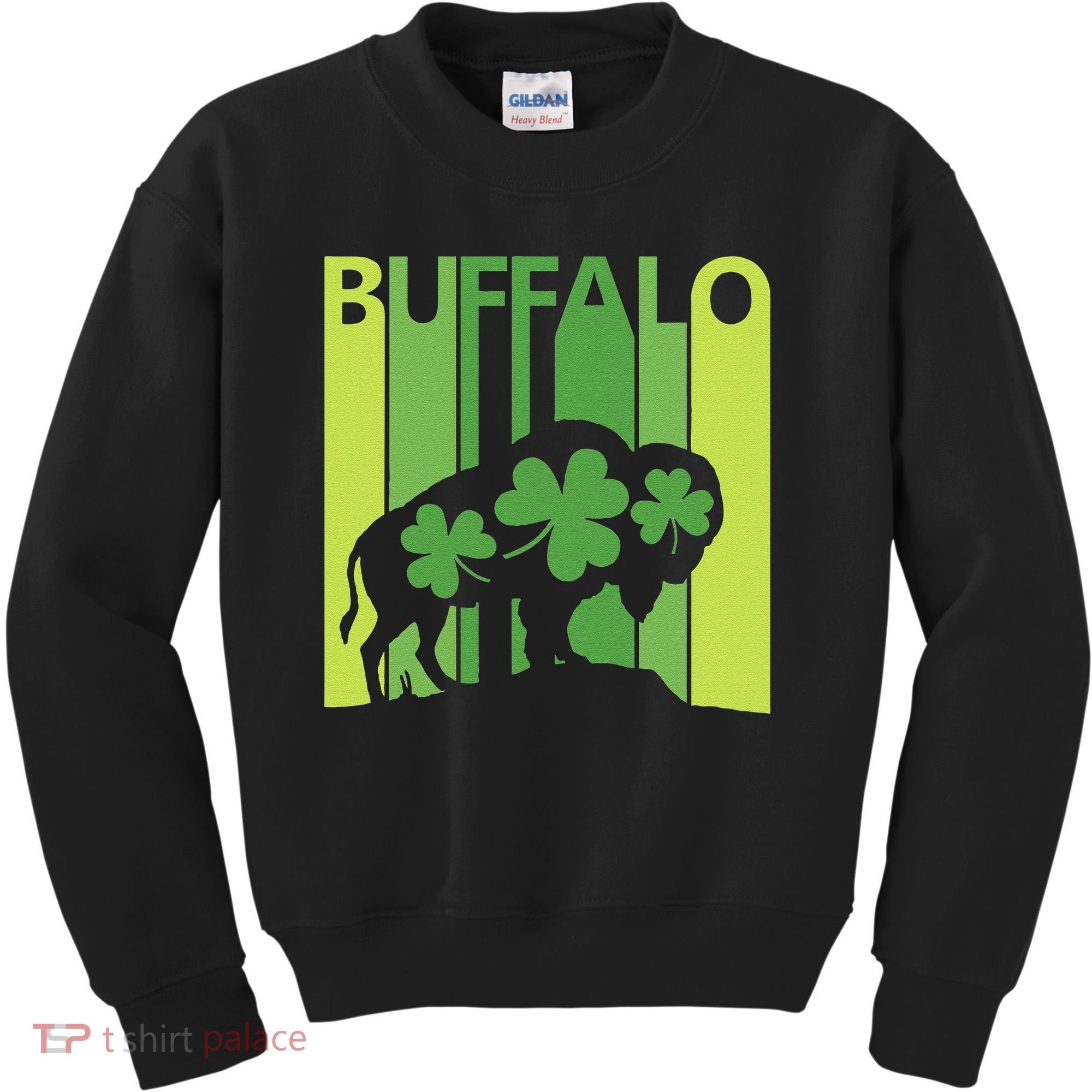 Lucky Buffalo Animal St Patrick's Day Irish Gift Kids Sweatshirt