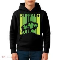 Lucky Buffalo Animal St Patrick's Day Irish Gift Kids Hoodie thumb 4