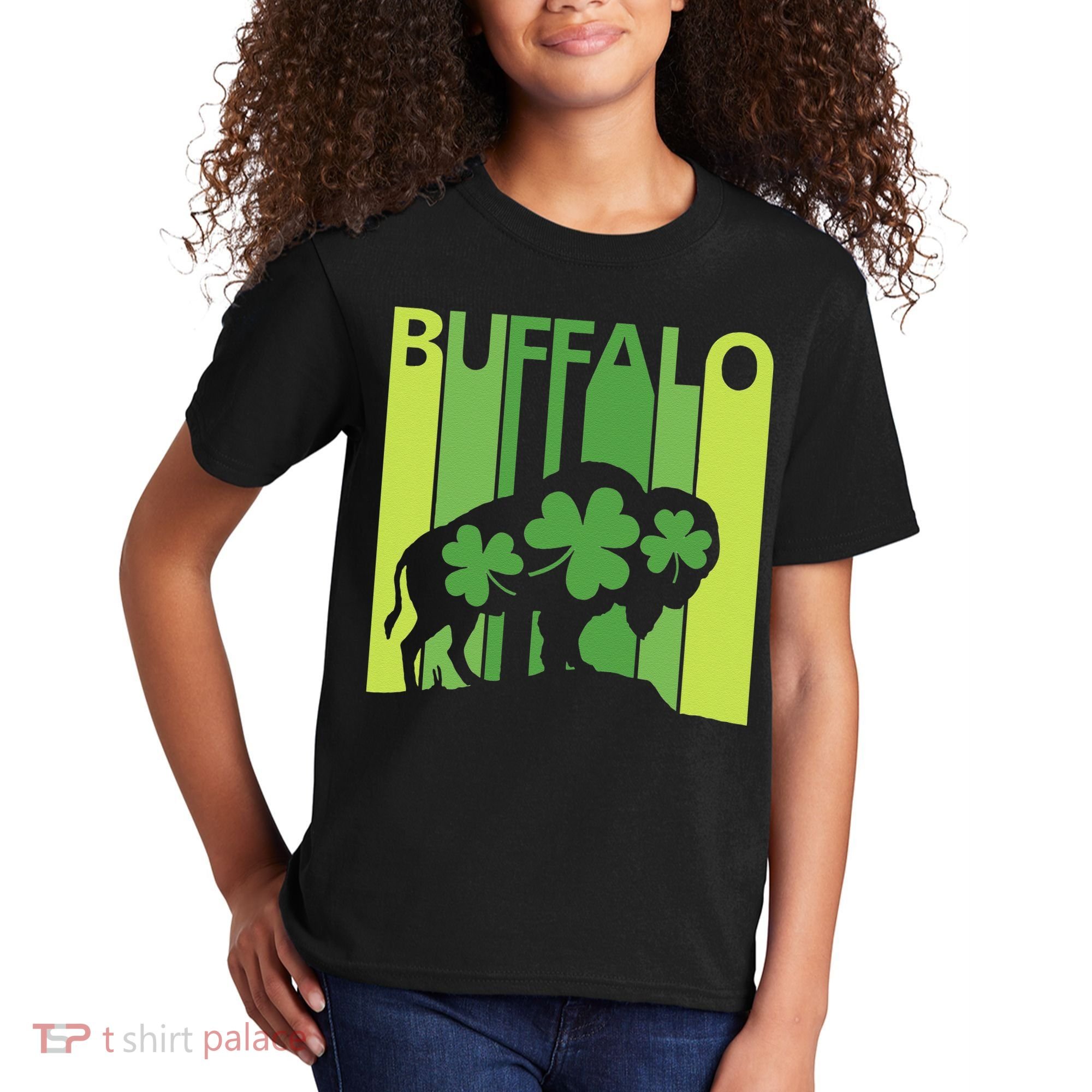 Lucky Buffalo Animal St Patrick's Day Irish Gift Kids T-Shirt