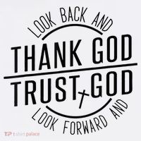 Look Back And Thank God Look Forward And Trust God USA-Made Doggie Bandana thumb 2