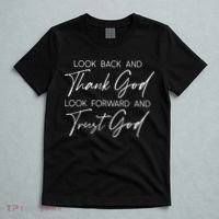 Look Back And Thank God Jesus Christian Faith Inspirational T-Shirt thumb 5