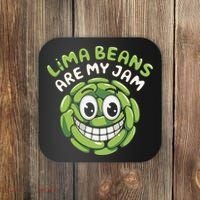Lima Beans Are My Jam Food Lover Vegetable Vegetarian Vegan Coaster thumb 0