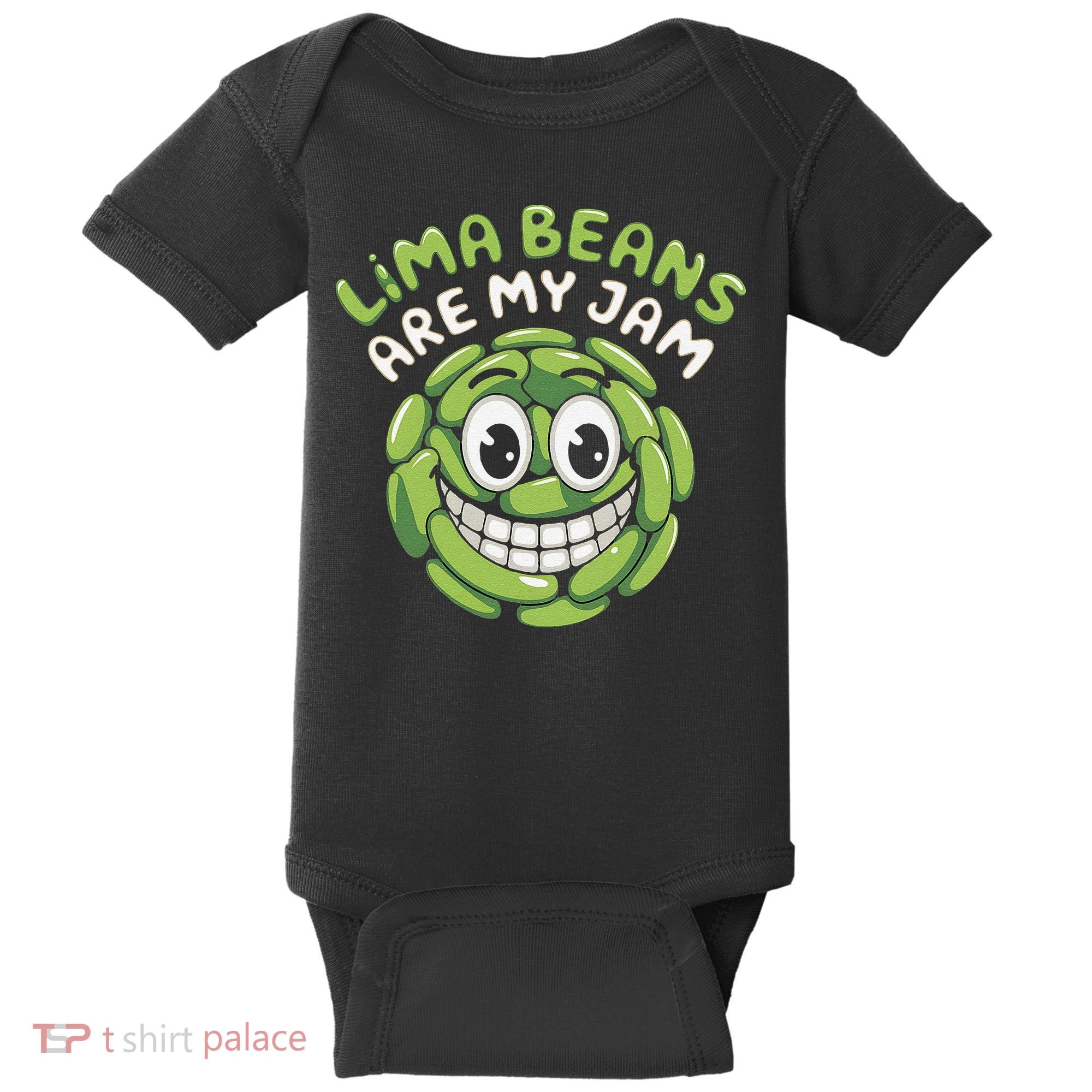 Lima Beans Are My Jam Food Lover Vegetable Vegetarian Vegan Baby Bodysuit