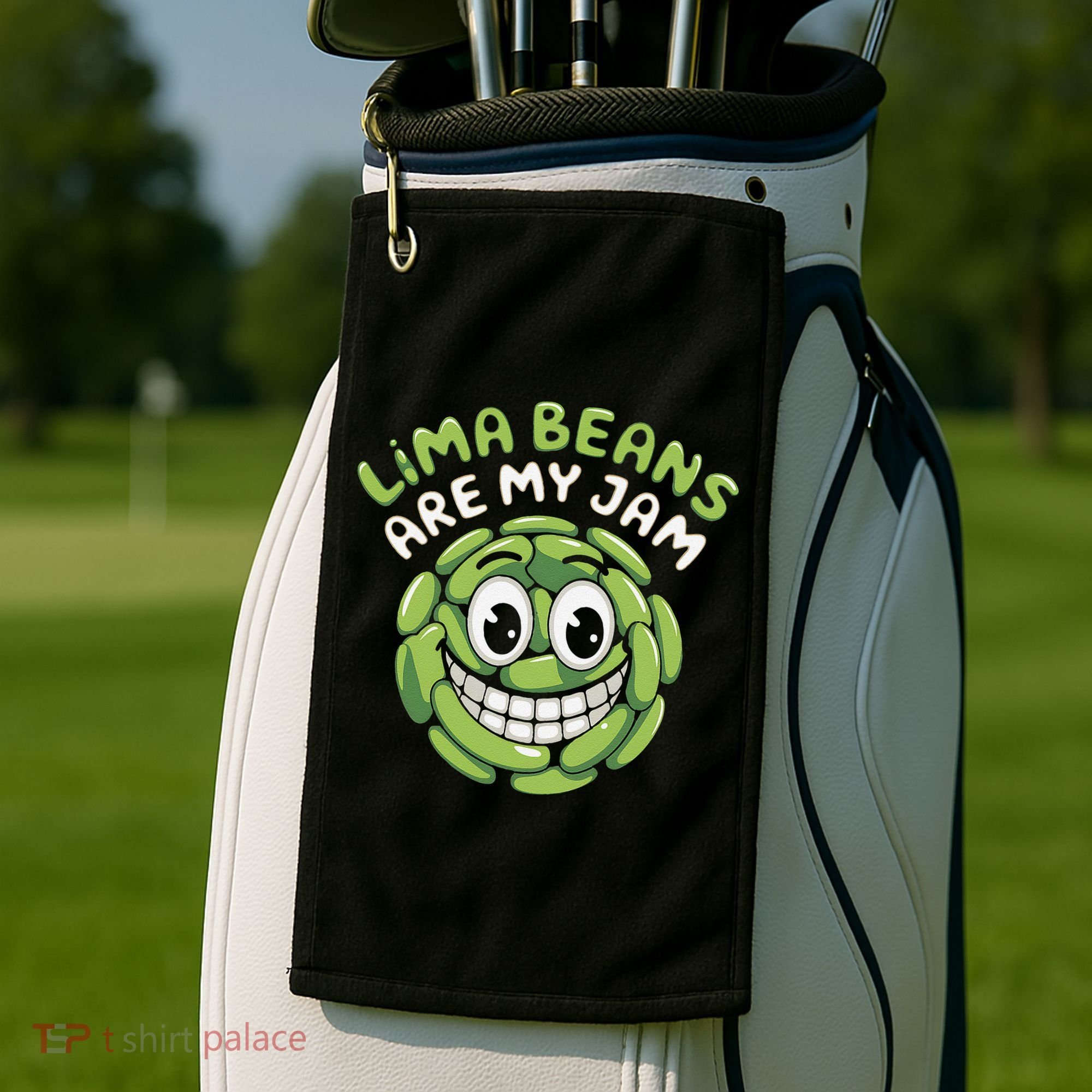 Lima Beans Are My Jam Food Lover Vegetable Vegetarian Vegan Golf Towel
