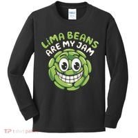 Lima Beans Are My Jam Food Lover Vegetable Vegetarian Vegan Kids Long Sleeve Shirt thumb 0