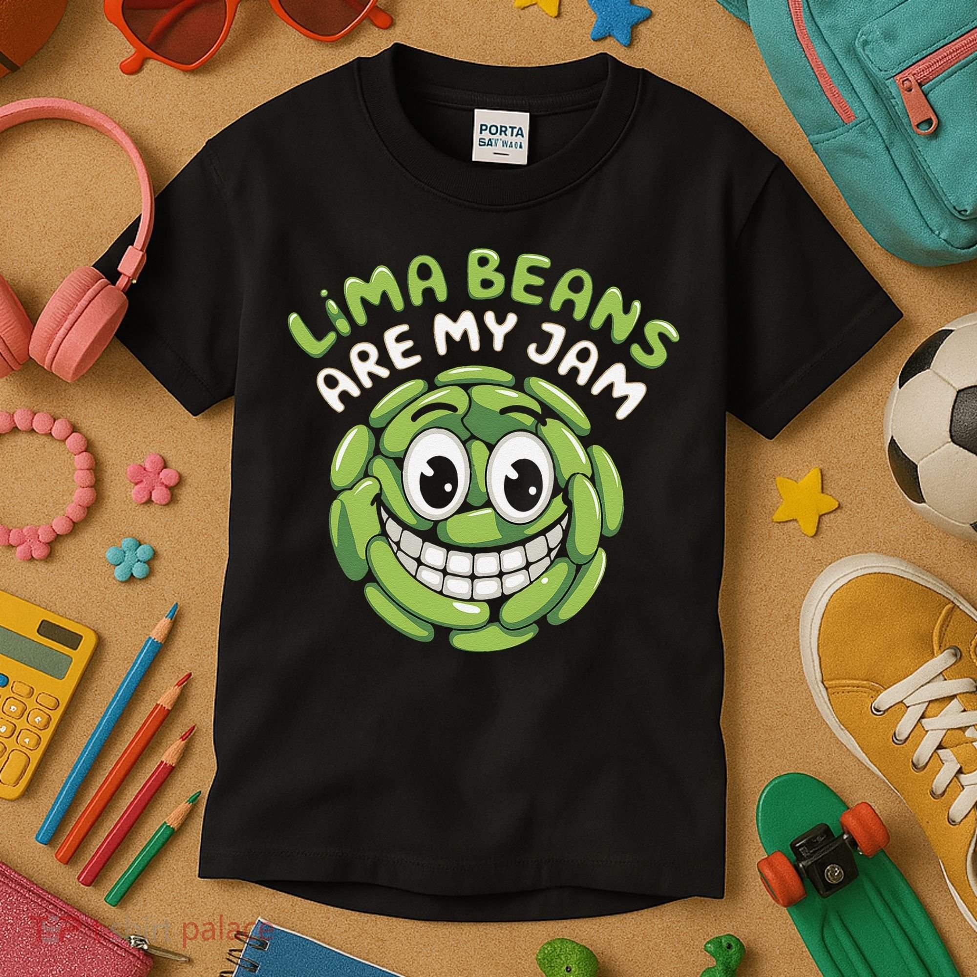 Lima Beans Are My Jam Food Lover Vegetable Vegetarian Vegan Kids T-Shirt