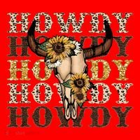Leopard Boho Bull Skull Sunflower Howdy Western Decor Santa Hat thumb 1