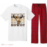 Leopard Boho Bull Skull Sunflower Howdy Western Decor Pajama Set thumb 0