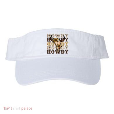 Leopard Boho Bull Skull Sunflower Howdy Western Decor Visor