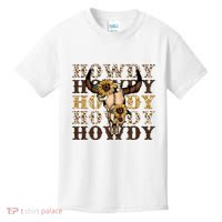 Leopard Boho Bull Skull Sunflower Howdy Western Decor Kids T-Shirt thumb 0