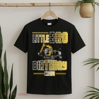 Little Bro Brother Of The Birthday Crew Party Excavator T-Shirt thumb 2