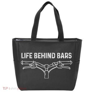 Life Behind Bars Bicycle Cycling Cyclist Tote Bag
