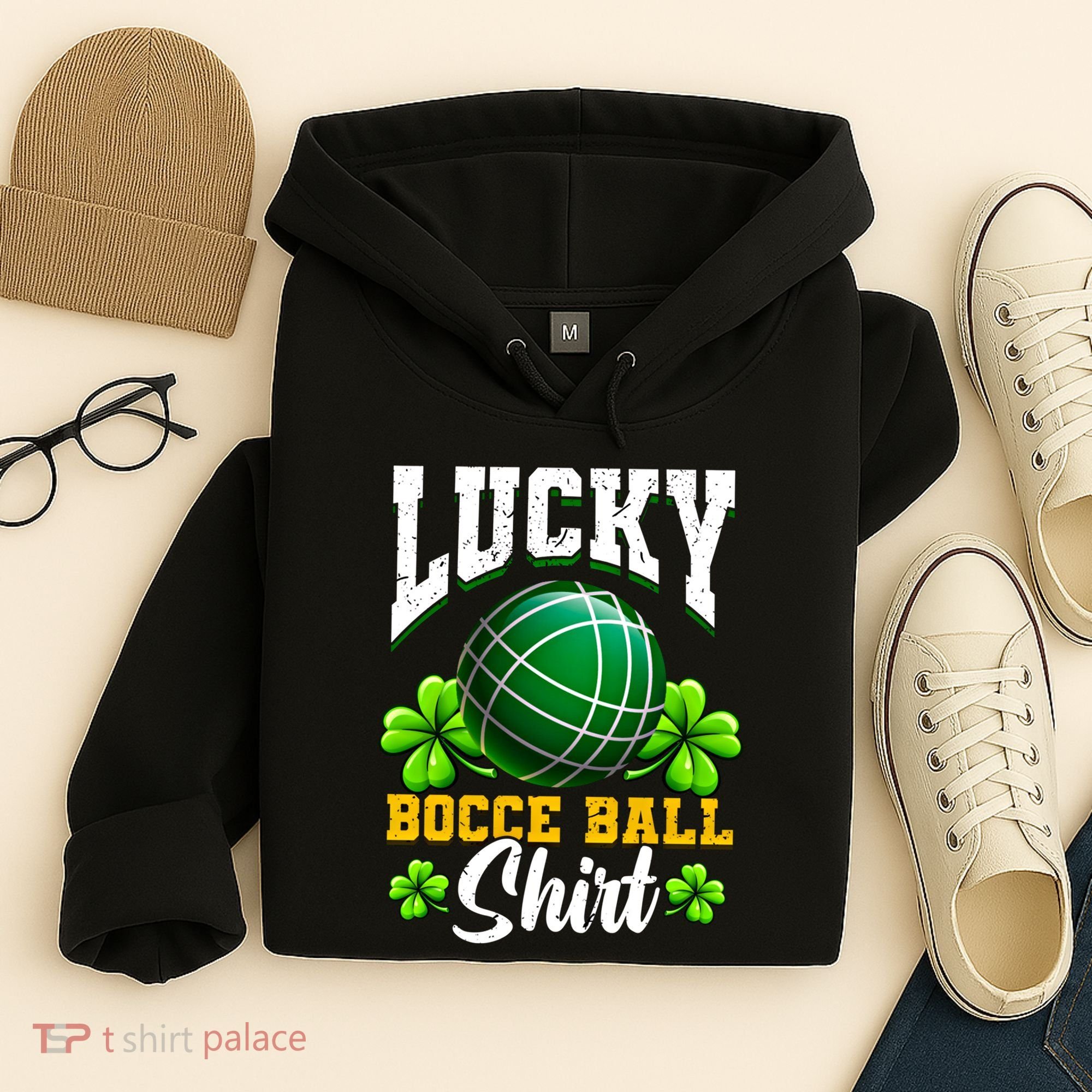 Lucky Bocce Ball Gift Italian Game Bocce Cool Gift Hoodie