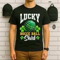 Lucky Bocce Ball Gift Italian Game Bocce Cool Gift T-Shirt thumb 6