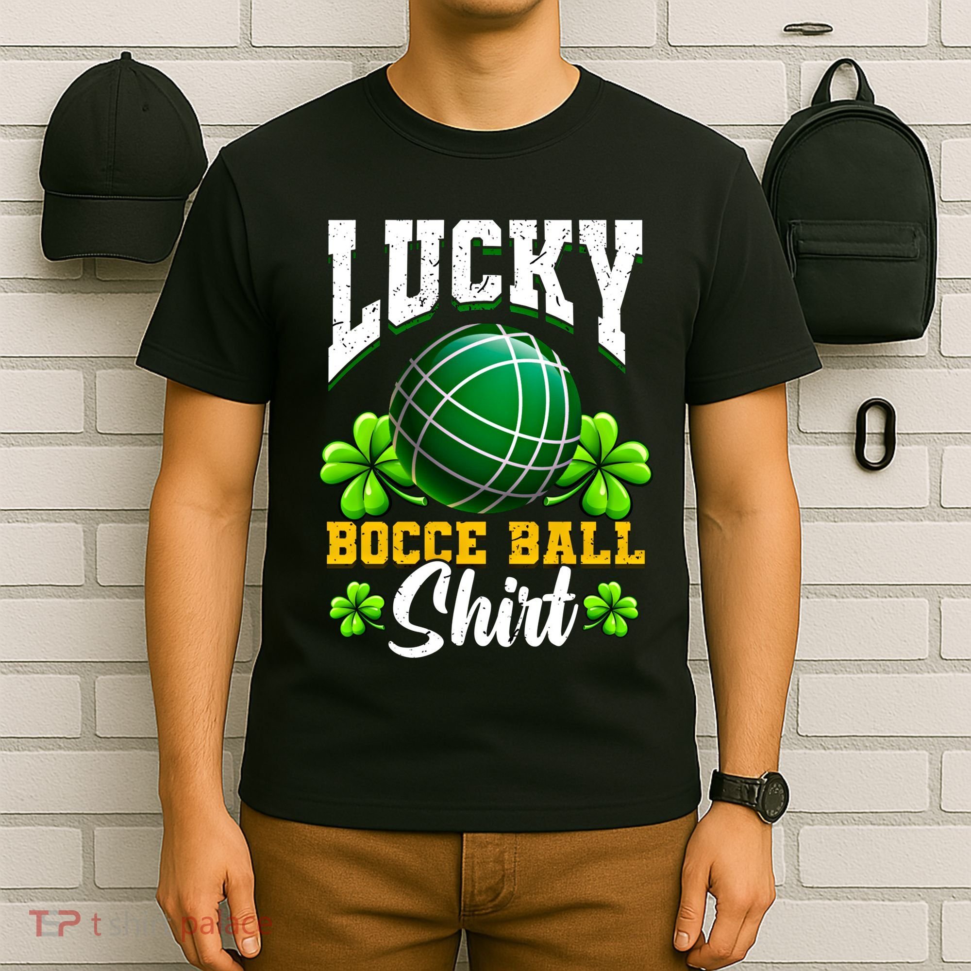 Lucky Bocce Ball Gift Italian Game Bocce Cool Gift T-Shirt