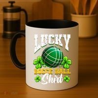 Lucky Bocce Ball Gift Italian Game Bocce Cool Gift Coffee Mug thumb 4