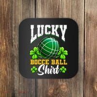 Lucky Bocce Ball Gift Italian Game Bocce Cool Gift Coaster thumb 0