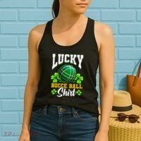 Lucky Bocce Ball Gift Italian Game Bocce Cool Gift Women's Tank Top thumb 2